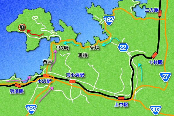 深田渡船　広域地図